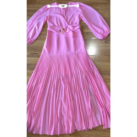 BARDOT DAYTONA LONG SLEEVE Garden MAXI DRESS IN VINTAGE PINK size small - Picture 7 of 16